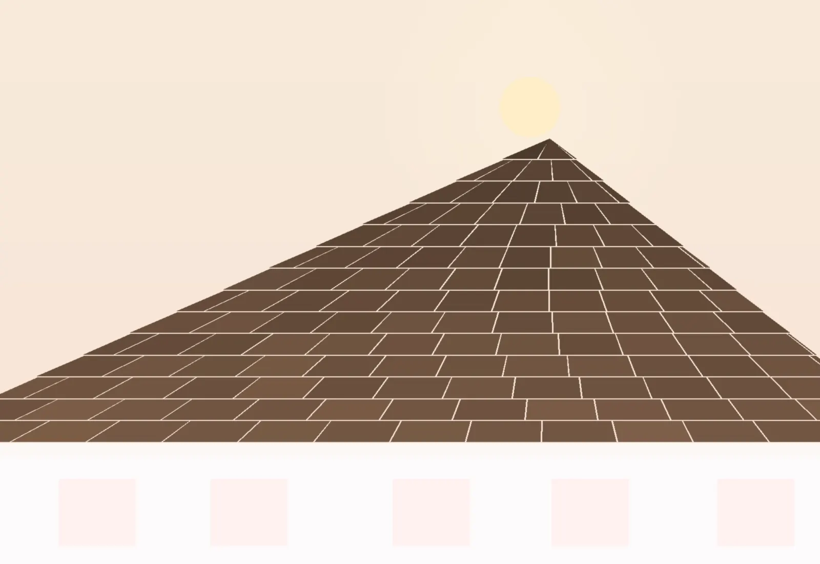 A pattern of overlapping brown asphalt roof shingles with a rough granular texture